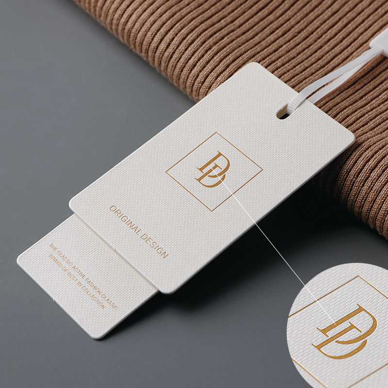 gold card hang tag custom