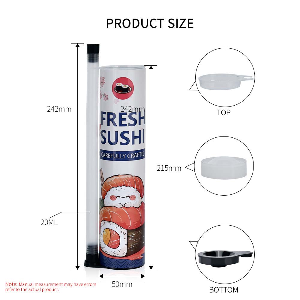 food grade sushi push tube packaging