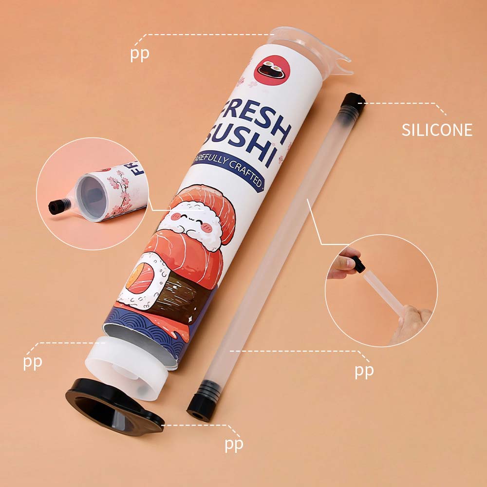 Innovative sushi paper tube packaging