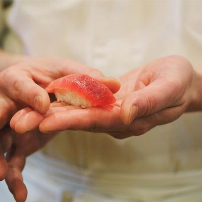 Hands get messy when eating