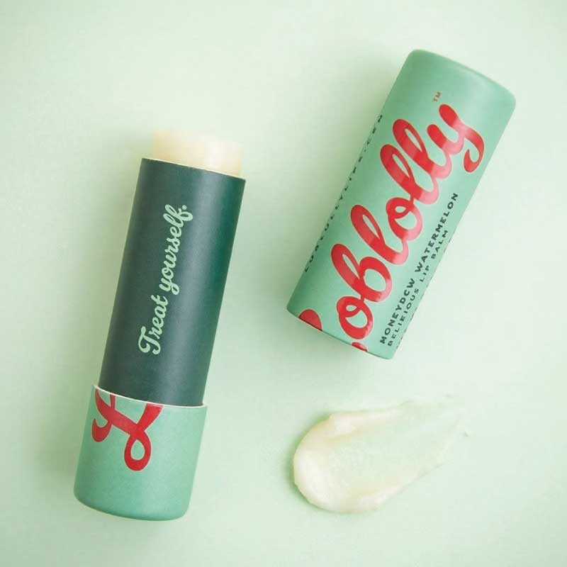 spot UV finished lip balm tube