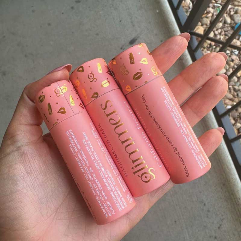 foiled lip balm paper tube